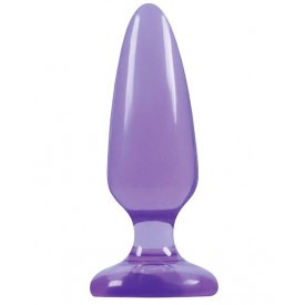 Фиолетовая средняя анальная пробка Jelly Rancher Pleasure Plug Medium - 12,7 см.