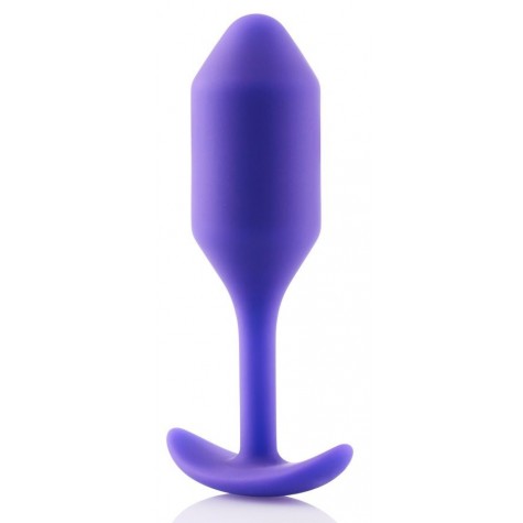 Фиолетовая пробка для ношения B-vibe Snug Plug 2 - 11,4 см.