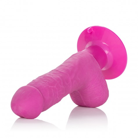 Розовый вибратор Shower Stud Ballsy Dong на присоске - 12,75 см.