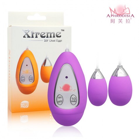 Фиолетовые виброяйца Xtreme 10F Dual Eggs